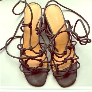 Public Desire Black Frey’s Sandals